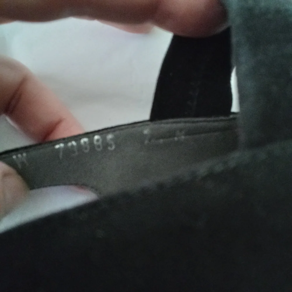 Stuart Weitzman Spando Black Nubuck Suede Strappy Slingback Wedges 7.5 M $398 - Picture 2 of 11